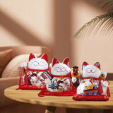 Maxbell Lucky Cat Money Bank Saving Jar for Housewarming Home Decor Business Opening Style A