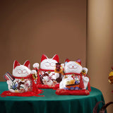 Maxbell Lucky Cat Money Bank Saving Jar for Housewarming Home Decor Business Opening Style A
