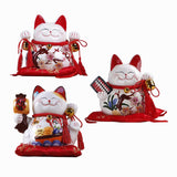 Maxbell Lucky Cat Money Bank Saving Jar for Housewarming Home Decor Business Opening Style A