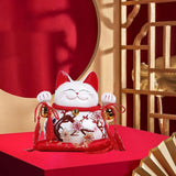 Maxbell Lucky Cat Money Bank Saving Jar for Housewarming Home Decor Business Opening Style A