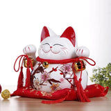 Maxbell Lucky Cat Money Bank Saving Jar for Housewarming Home Decor Business Opening Style A