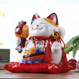 Maxbell Lucky Cat Money Bank Saving Jar for Housewarming Home Decor Business Opening Style C