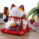 Maxbell Lucky Cat Money Bank Saving Jar for Housewarming Home Decor Business Opening Style C