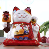 Maxbell Lucky Cat Money Bank Saving Jar for Housewarming Home Decor Business Opening Style C
