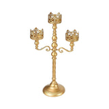 Maxbell Metal Candelabra Pillar Candle Holder for Festivals Living Room Thanksgiving Gold