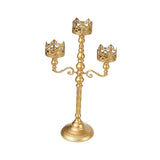 Maxbell Metal Candelabra Pillar Candle Holder for Festivals Living Room Thanksgiving Gold