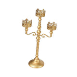 Maxbell Metal Candelabra Pillar Candle Holder for Festivals Living Room Thanksgiving Gold