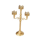 Maxbell Metal Candelabra Pillar Candle Holder for Festivals Living Room Thanksgiving Gold