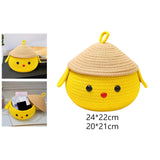 Maxbell Cotton Rope Storage Box Cute Dog Woven Box for Sundries Snack Towels Large