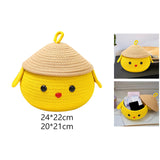 Maxbell Cotton Rope Storage Box Cute Dog Woven Box for Sundries Snack Towels Large