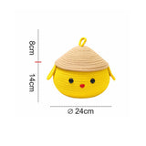 Maxbell Cotton Rope Storage Box Cute Dog Woven Box for Sundries Snack Towels Large