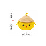 Maxbell Cotton Rope Storage Box Cute Dog Woven Box for Sundries Snack Towels Small