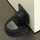 Maxbell Windproof Door Stopper Silent with Lock Function Door Stop for Bathroom Home black