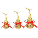 Maxbell Chinese Fu Character Brass Gourd HU Lu Figurine for Entryway Tabletop Sturdy 18cm