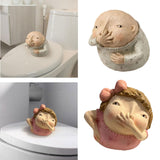 Maxbell Holding Nose Sculpture Funny Funny Bathroom Decor for Home Decorations Shelf Boy