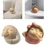 Maxbell Holding Nose Sculpture Funny Funny Bathroom Decor for Home Decorations Shelf Boy