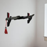 Maxbell Sword Display Stand Wall Mount Wooden for Wakizashi Sword Tanto Fishing Rods 1 Tier
