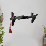 Maxbell Sword Display Stand Wall Mount Wooden for Wakizashi Sword Tanto Fishing Rods 1 Tier