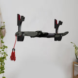 Maxbell Sword Display Stand Wall Mount Wooden for Wakizashi Sword Tanto Fishing Rods 2 Tier