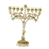 Maxbell Hanukkah Menorah Alloy 9 Branches Candle Holder for Party Desktop Tabernacle