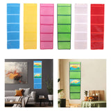 Maxbell Kindergarten Works Display Hanging Bag Wall Hanging for Library Pharmacy Use Blue