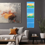 Maxbell Kindergarten Works Display Hanging Bag Wall Hanging for Library Pharmacy Use Blue