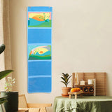 Maxbell Kindergarten Works Display Hanging Bag Wall Hanging for Library Pharmacy Use Blue