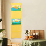 Maxbell Kindergarten Works Display Hanging Bag Wall Hanging for Library Pharmacy Use Yellow