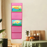 Maxbell Kindergarten Works Display Hanging Bag Wall Hanging for Library Pharmacy Use Pink