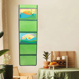 Maxbell Kindergarten Works Display Hanging Bag Wall Hanging for Library Pharmacy Use Green