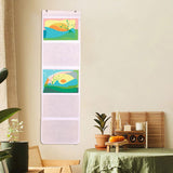 Maxbell Kindergarten Works Display Hanging Bag Wall Hanging for Library Pharmacy Use Beige