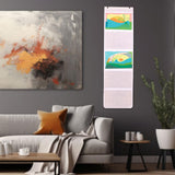 Maxbell Kindergarten Works Display Hanging Bag Wall Hanging for Library Pharmacy Use Beige