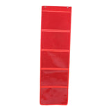 Maxbell Kindergarten Works Display Hanging Bag Wall Hanging for Library Pharmacy Use Red