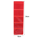 Maxbell Kindergarten Works Display Hanging Bag Wall Hanging for Library Pharmacy Use Red
