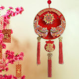 Maxbell Chinese New Year Hanging Decoration for Living Room Farmhouse Happy New Year Style B