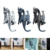 Maxbell Flying Dragon Statue Resin Dragon Sculpture for Landscape Dining Room Office White