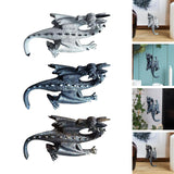 Maxbell Flying Dragon Statue Resin Dragon Sculpture for Landscape Dining Room Office White