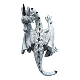 Maxbell Flying Dragon Statue Resin Dragon Sculpture for Landscape Dining Room Office White