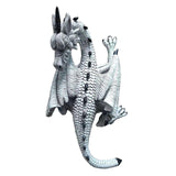 Maxbell Flying Dragon Statue Resin Dragon Sculpture for Landscape Dining Room Office White