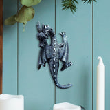 Maxbell Flying Dragon Statue Resin Dragon Sculpture for Landscape Dining Room Office Black