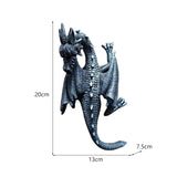 Maxbell Flying Dragon Statue Resin Dragon Sculpture for Landscape Dining Room Office Black