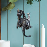 Maxbell Flying Dragon Statue Resin Dragon Sculpture for Landscape Dining Room Office Bronze