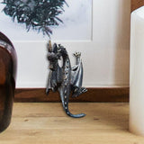 Maxbell Flying Dragon Statue Resin Dragon Sculpture for Landscape Dining Room Office Bronze