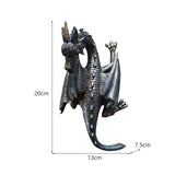 Maxbell Flying Dragon Statue Resin Dragon Sculpture for Landscape Dining Room Office Bronze