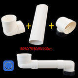 Maxbell Offset Toilet Flange Extension Drain Pipe Expanded Hose Offset Closet Flange 50cm