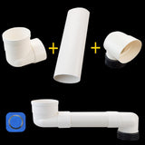 Maxbell Offset Toilet Flange Extension Drain Pipe Expanded Hose Offset Closet Flange 60cm
