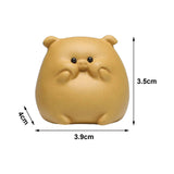 Maxbell Small Pig Figurines Art Modern Cute Animal Figurines for Cafe Home Bookshelf Yellow Type A