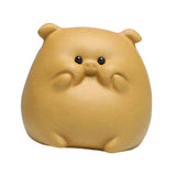 Maxbell Small Pig Figurines Art Modern Cute Animal Figurines for Cafe Home Bookshelf Yellow Type A