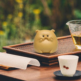 Maxbell Small Pig Figurines Art Modern Cute Animal Figurines for Cafe Home Bookshelf Yellow Type A