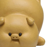 Maxbell Small Pig Figurines Art Modern Cute Animal Figurines for Cafe Home Bookshelf Yellow Type B